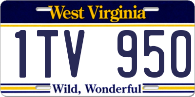 WV license plate 1TV950