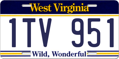 WV license plate 1TV951