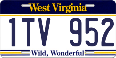 WV license plate 1TV952