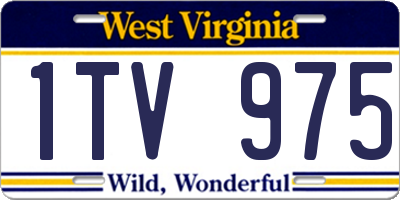 WV license plate 1TV975
