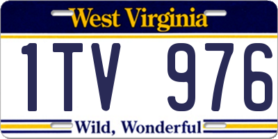 WV license plate 1TV976