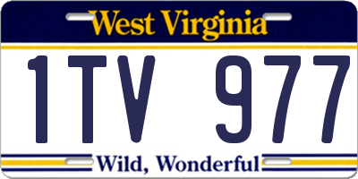 WV license plate 1TV977
