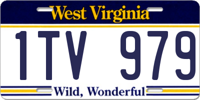 WV license plate 1TV979