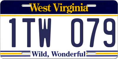 WV license plate 1TW079