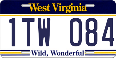 WV license plate 1TW084