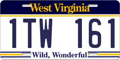 WV license plate 1TW161