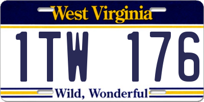 WV license plate 1TW176