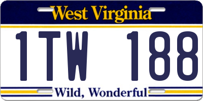 WV license plate 1TW188