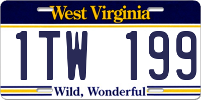 WV license plate 1TW199