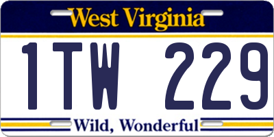 WV license plate 1TW229