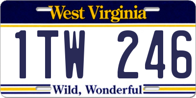 WV license plate 1TW246