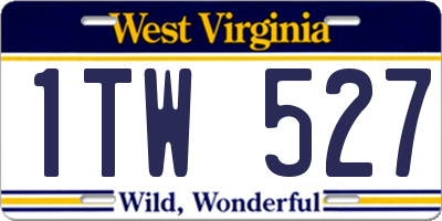 WV license plate 1TW527