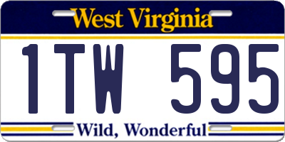 WV license plate 1TW595