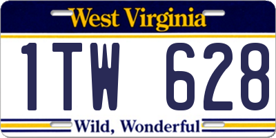 WV license plate 1TW628