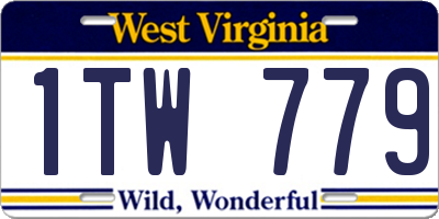 WV license plate 1TW779