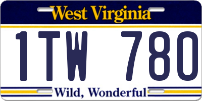 WV license plate 1TW780