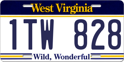 WV license plate 1TW828