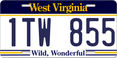 WV license plate 1TW855