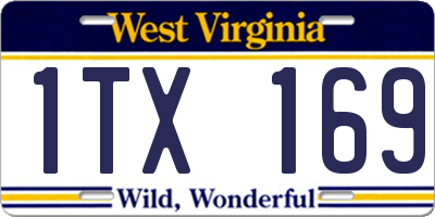WV license plate 1TX169