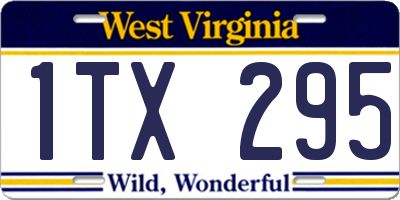 WV license plate 1TX295