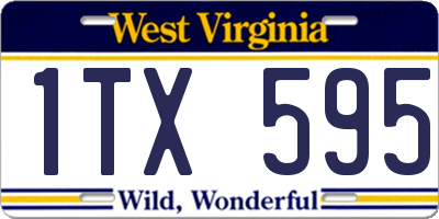WV license plate 1TX595