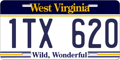 WV license plate 1TX620