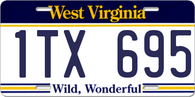 WV license plate 1TX695