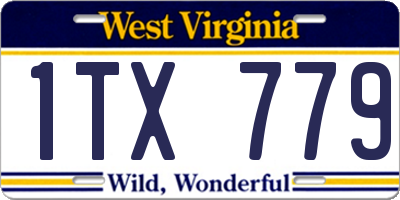 WV license plate 1TX779