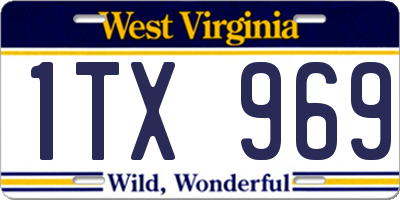 WV license plate 1TX969