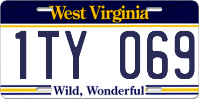 WV license plate 1TY069