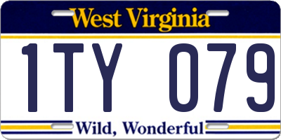 WV license plate 1TY079