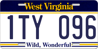 WV license plate 1TY096