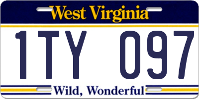 WV license plate 1TY097