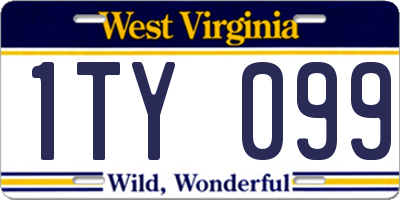 WV license plate 1TY099