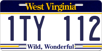 WV license plate 1TY112