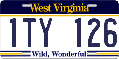 WV license plate 1TY126