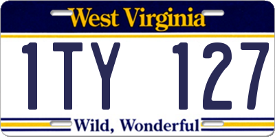 WV license plate 1TY127