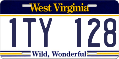WV license plate 1TY128
