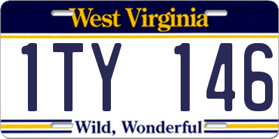 WV license plate 1TY146