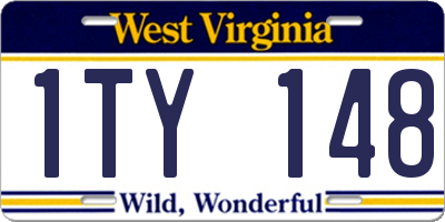 WV license plate 1TY148
