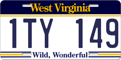 WV license plate 1TY149