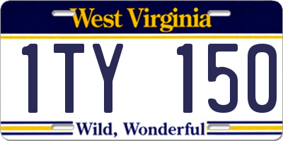 WV license plate 1TY150