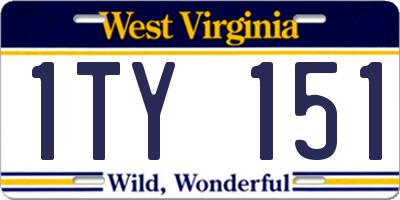 WV license plate 1TY151