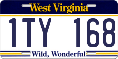 WV license plate 1TY168