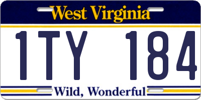 WV license plate 1TY184