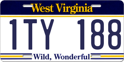 WV license plate 1TY188