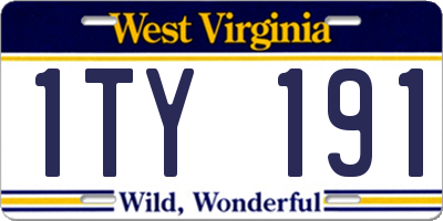 WV license plate 1TY191