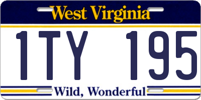 WV license plate 1TY195