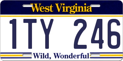 WV license plate 1TY246