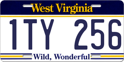 WV license plate 1TY256